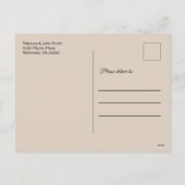 Thanksgiving Diner Waterverf Turkije Uitnodiging (Achterkant)