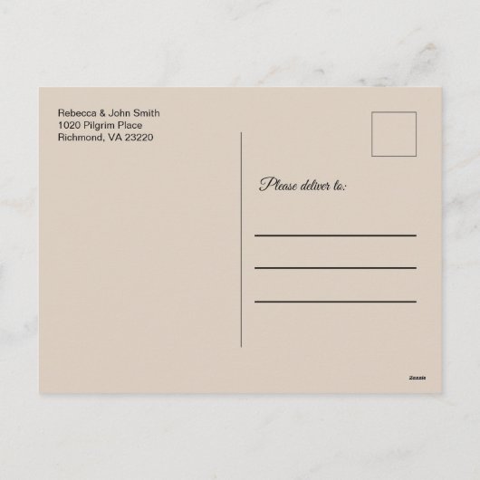 Thanksgiving Diner Waterverf Turkije Uitnodiging (Achterkant)