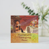 Thanksgiving-dinerfeest Kaart (Staand voorkant)