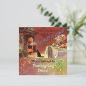Thanksgiving-dinerfeest Kaart (Staand voorkant)