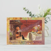 Thanksgiving-dinerfeest Kaart (Staand voorkant)