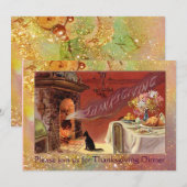 Thanksgiving-dinerfeest Kaart (Voorkant / Achterkant)