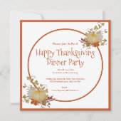 Thanksgiving-dinerfeestje  kaart (Voorkant)