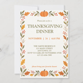 Thanksgiving-dineruitnodiging