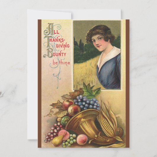 Thanksgiving-dineruitnodiging Kaart (Voorkant)