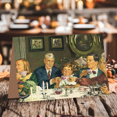 Thanksgiving DinetFamilie Feestdagen Kaart
