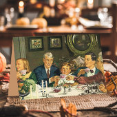 Thanksgiving DinetFamilie Feestdagen Kaart