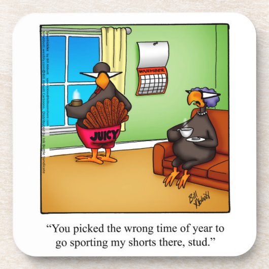 Thanksgiving Dingen - Funny Onderzetter set Specti (Voorkant)