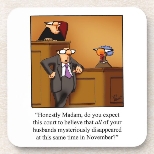 Thanksgiving Dingen - Grappig Onderzetter (Voorkant)