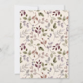 Thanksgiving Dinner Aquarel Bourgondische Rozen Kaart (Achterkant)