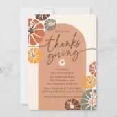 Thanksgiving Dinner Arch Herfst Terracotta Pompoen Kaart (Voorkant)