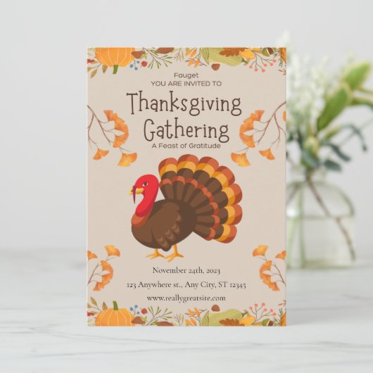 Thanksgiving Dinner Arch Thanksgiving Kaart (Staand voorkant)