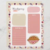 Thanksgiving Dinner boodschappenlijst (Voorkant / Achterkant)