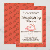 THANKSGIVING DINNER Celebration Holiday Kaart (Voorkant / Achterkant)