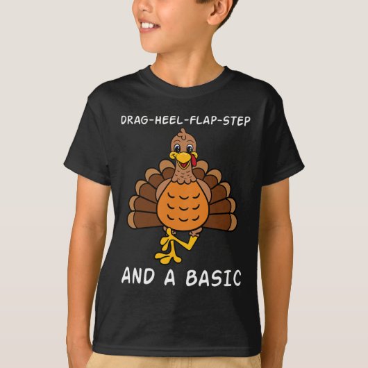 Thanksgiving Dinner Clogging Dance Turkey Dans T-shirt (Voorkant)