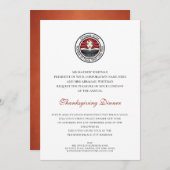 Thanksgiving: Dinner Corporate Event Kaart (Voorkant / Achterkant)