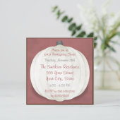 Thanksgiving Dinner Country Rustic White Pumpkin Kaart (Staand voorkant)