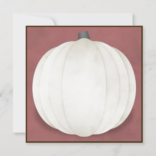 Thanksgiving Dinner Country Rustic White Pumpkin Kaart (Achterkant)