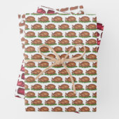 Thanksgiving Dinner Cranberry Turkey Pumpkin Pie Inpakpapier Vel (In situ)