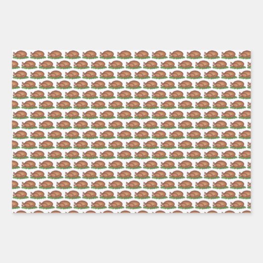 Thanksgiving Dinner Cranberry Turkey Pumpkin Pie Inpakpapier Vel (Voorkant)