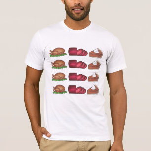 Thanksgiving Dinner Cranberry Turkey Pumpkin Pie T-shirt