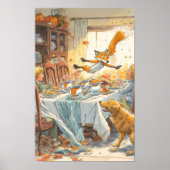 Thanksgiving Dinner Disaster: Flicker's Tablecloth Poster (Voorkant)