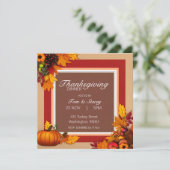 Thanksgiving Dinner Evenement Invitation Kaart (Staand voorkant)