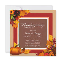 Thanksgiving Dinner Evenement Invitation