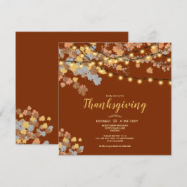 Thanksgiving Dinner Fall verliest lichten Kaart