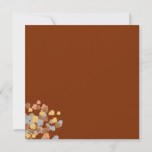 Thanksgiving Dinner Fall verliest  lichten Kaart (Achterkant)