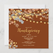 Thanksgiving Dinner Fall verliest  lichten Kaart (Voorkant)