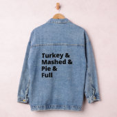 Thanksgiving Dinner Feast Vibes Denim Jacket (Hangar)