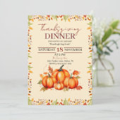 Thanksgiving Dinner Feestje Kaart (Staand voorkant)