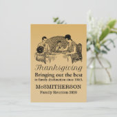 Thanksgiving Dinner Funny Family Reunion Kaart (Staand voorkant)