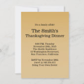 Thanksgiving Dinner Funny Family Reunion Kaart (Achterkant)