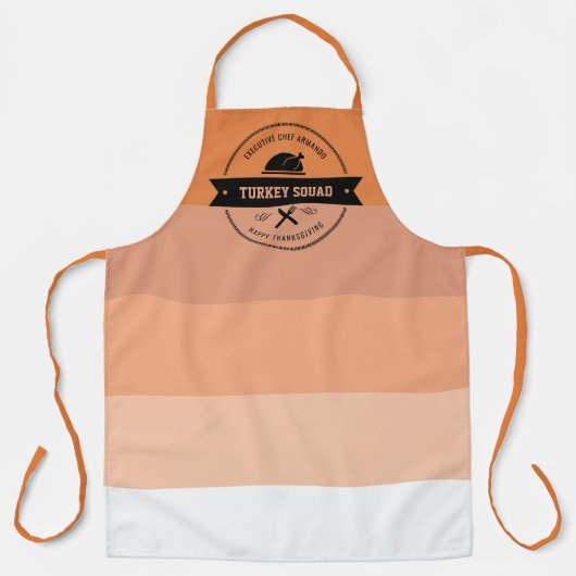 Thanksgiving Dinner Funny Turkije gepersonaliseerd Schort (Voorkant)