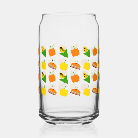 Thanksgiving Dinner Glas Kan Thanksgiving Decorati (Voorkant)