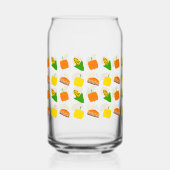 Thanksgiving Dinner Glass Can Thanksgiving Decor Blikvorm Glas (Achterkant)