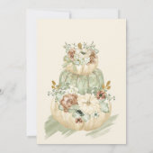 Thanksgiving Dinner Green Ivory Brown Gold Kaart (Achterkant)