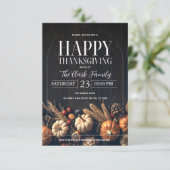 Thanksgiving Dinner Harvest Pumpkin Party Kaart (Staand voorkant)