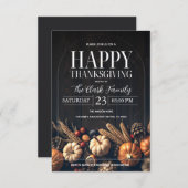 Thanksgiving Dinner Harvest Pumpkin Party Kaart (Voorkant / Achterkant)