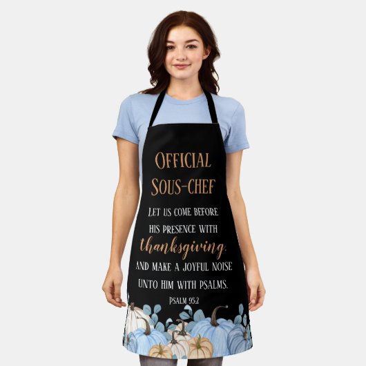 Thanksgiving Dinner Helper Sous-Chef Black Schort (Gedragen)