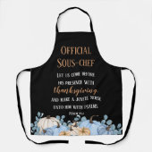 Thanksgiving Dinner Helper Sous-Chef Black Schort (Voorkant)