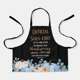 Thanksgiving Dinner Helper Sous-Chef Black Schort
