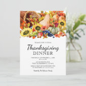 Thanksgiving Dinner Herfst Feest Kaart (Staand voorkant)