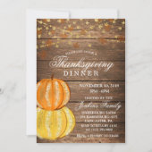Thanksgiving Dinner Herfst Pompoen Uitnodiging (Voorkant)
