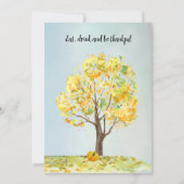 Thanksgiving Dinner Herfst Scene Pumpkins Kaart (Achterkant)