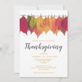 Thanksgiving Dinner Herfstbladeren Sjabloon Kaart (Voorkant)