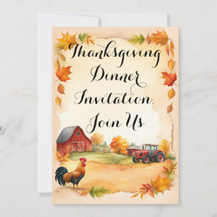 Thanksgiving Dinner Invitation, doe mee Kaart