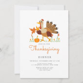 Thanksgiving Dinner Invitation Flat Card Feestdagenkaart (Voorkant)